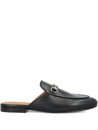 Gucci Princetown leather mules - Zwart