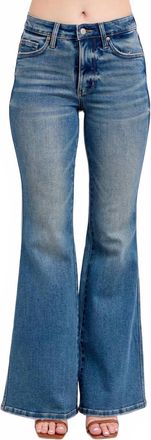 Judy Blue Mid Rise Tummy Control Vintage Flare Jeans In Medium Wash