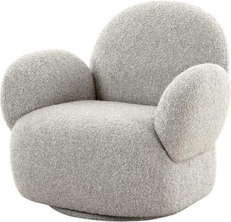 Moloo Sill&oacute;n giratorio en tela gris