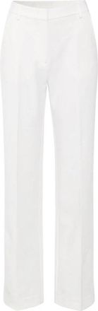 Julie Fagerholt - Heartmade Off White Wijde Pijp Broek - Dames - Straight fit broeken - Wit - 2XS - Polyester - Broeken