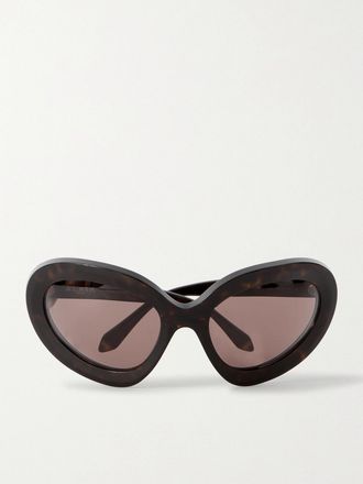 Alaia Occhiali Da Sole In Acetato Tartarugato Con Montatura Rotonda