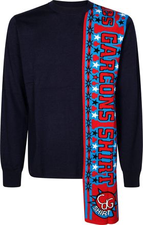 Comme Des Gar&ccedil;ons Graphic Knit Sweater