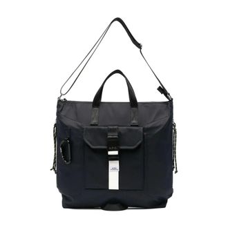 A.P.C. Handbags, female, Blue, ONE SIZE, Versatile Trek Tote Bag in Dark Navy