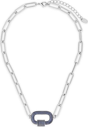Sterling Forever Pavé CZ Carabiner Lock Pendant Necklace in Silver at Nordstrom Rack