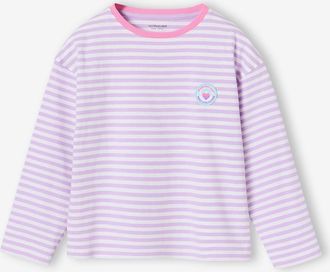 Vertbaudet Langarmshirt f&uuml;r M&auml;dchen violett