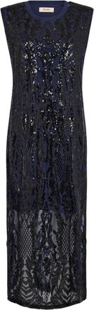 Mos Mosh Jurken - Dames - Feestkleedjes - Blauw - S - Katoen - Kleedjes