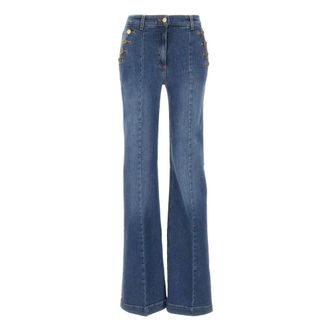 Elisabetta Franchi Dames, Jeans, Blauw, Maat: W26 Katoen