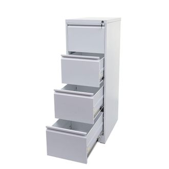 Hhg Hhg - Nunca Usado] Archivador Colgante 727, Archivador De Oficina Armario De Acero, Formato Legal + A4 Con Cerradura 134x46x62cm, Blanco