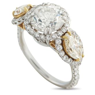 Luxury Bazaar 18K White Gold 3.52ct Diamond Ring MF16-051826