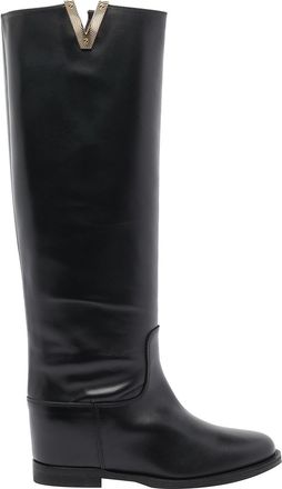 Via Roma 15 Black V Boots