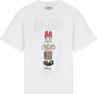 Ganni x Disney T-shirt met print - Wit