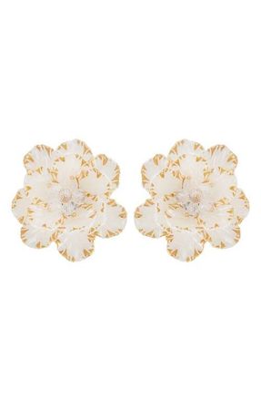 Panacea White Enamel Flower Earrings at Nordstrom