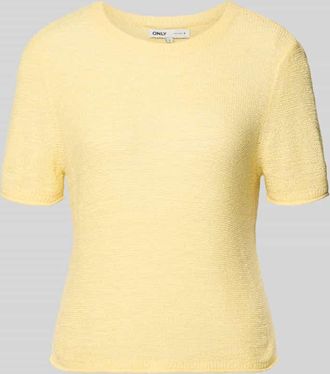 Only Regular Fit Strickpullover mit kurzen &Auml;rmeln Modell SUNNY in GELB, Gr&ouml;&szlig;e XL