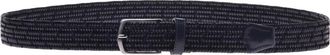 Baldinini Belt in blue woven leather - Heren - Riemen - Blauw - 90 CM - Accessoires