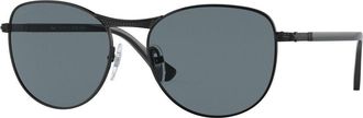 Persol PO1002S Polarized 11513R Mens Sunglasses Black Size 54