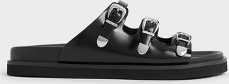 Charles & Keith Samala Buckled Triple-Strap Sandals
