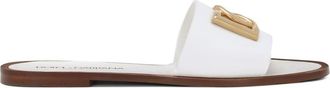 Dolce & Gabbana DG-logo leather sandals - women - Goat Skin/CALFSKIN/Leather - 35 - White