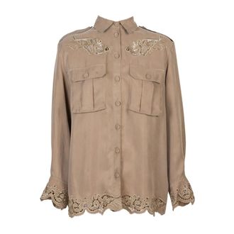 Emma & Gaia Overhemden, Dames, Bruin, S, Shirts
