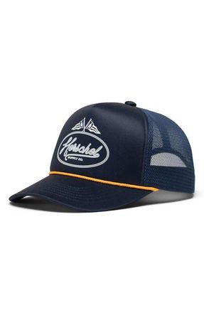 Herschel Marina Mesh Yachting Snapback Cap in Darkest Navy at Nordstrom