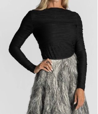Proenza Schouler Paloma Textured Top In Black