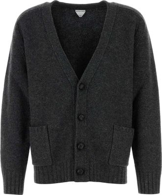 Bottega Veneta Charcoal Wool Cardigan