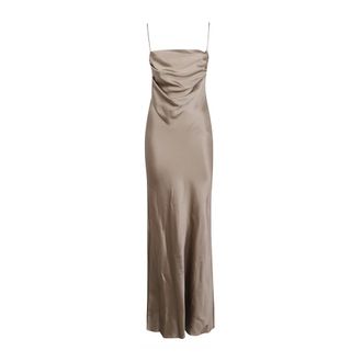 Saint Laurent Dames, Jurken, Beige, Maat: M Zijde