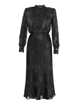 Nissa Abito midi con rifinitura in pizzo - Nero