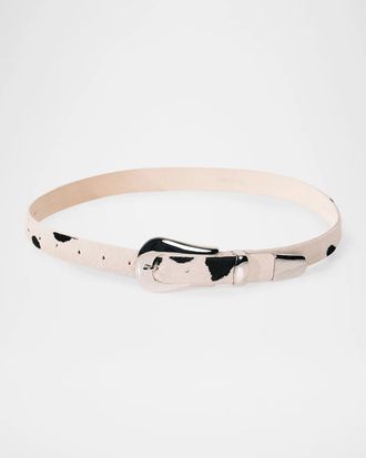 D&eacute;hanche Colette Dalmatian Calf Hair Belt