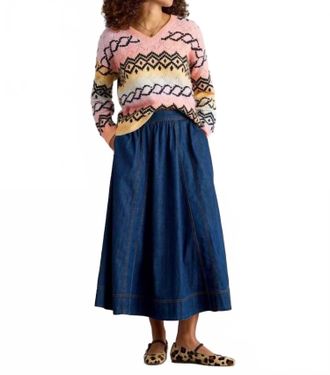 White Stuff Space Dye Pointelle Sweater In Pink