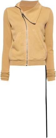 Rick Owens zip-up cotton sweatshirt - women - Cotton - L - Yellow