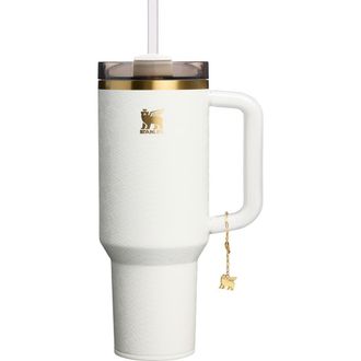 Stanley The Quencher Luxe H2.0 FlowState 40-Ounce Tumbler in Pale Stone Snakeskin at Nordstrom