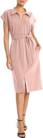 Maggy London Collared Midi A-Line Dress in Shell Pink at Nordstrom Rack, Size 18 (Similar To 16W)
