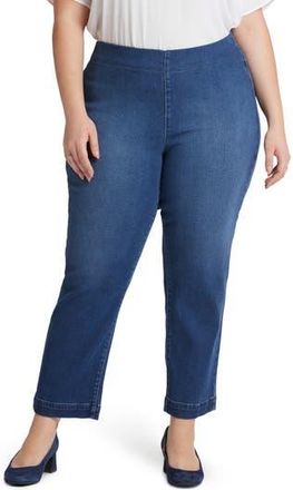 NYDJ Bailey Pull-On Ankle Relaxed Straight Leg Jeans in Missionblue at Nordstrom Rack, Size 2X