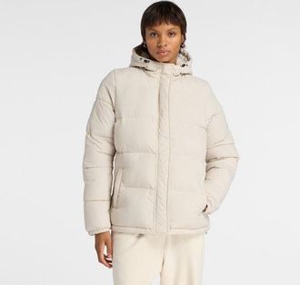 New Balance Womens Puffer Jacket in Grey Nylon, size Large