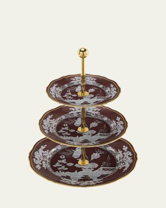 Ginori 1735 Oriente Italiano Castagna 3-Tier Stand