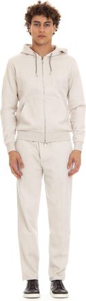 Eleventy Full-Zip Hoodie in Cotton-Cashmere-Silk Blend