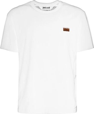 Just Cavalli T-shirts en Polos - Heren - T-shirts - Wit - L - Tops
