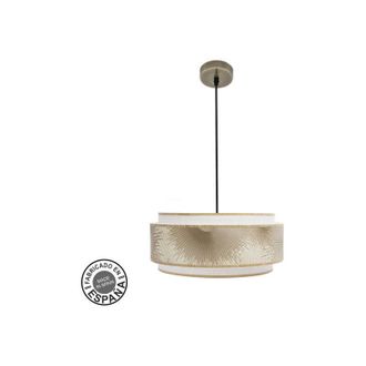 Fabrilamp Abrila akunadecor Sospensione a doppio paralume Nepal Oro 1 Luce