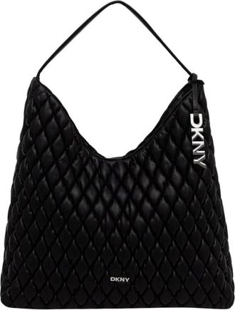 DKNY Hobo Bag - Dames - Schoudertassen - Zwart - ONE Size - Leer - Tassen
