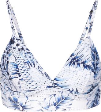 Lygia & Nanny palm-tree print bralette top - women - Polyamide/Spandex/Elastane - 38 - Blue