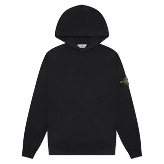 Stone Island Hoodies, male, Black, Size: XL Black Sweatshirt Casual Style