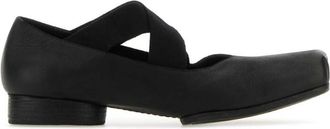 Uma Wang Black Leather Ballet Flats