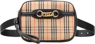 Burberry Pre-owned Belt Bags, female, Beige, Size: ONE SIZE Pre-owned Nova Check Canvas Leather Waist Bag