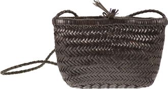 Dragon Minsu mini geweven leren tas