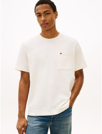 Tommy Hilfiger Mens Mesh Jersey Pocket T-Shirt - White - XL
