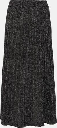 Joseph Ribbed-kit Lurex midi skirt