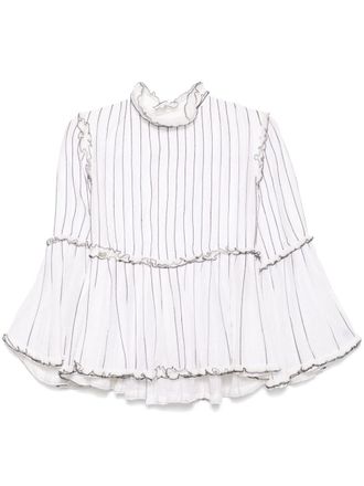 Chanel 2017 top met flared mouwen - Wit