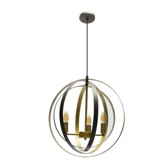 Fabrilamp Colgante Encaje 3xe14 Marron/oro Regx46x46 Cm