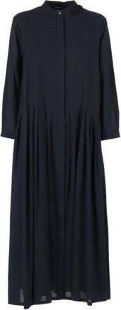 Max Mara Clarissa Jurk - Dames - Casual kleedjes - Blauw - M - Katoen - Kleedjes
