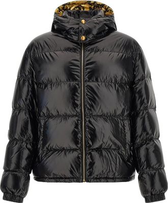 Versace Barocco Quilted Down Jacket - Jackets - Hombre - Negro - 2XL